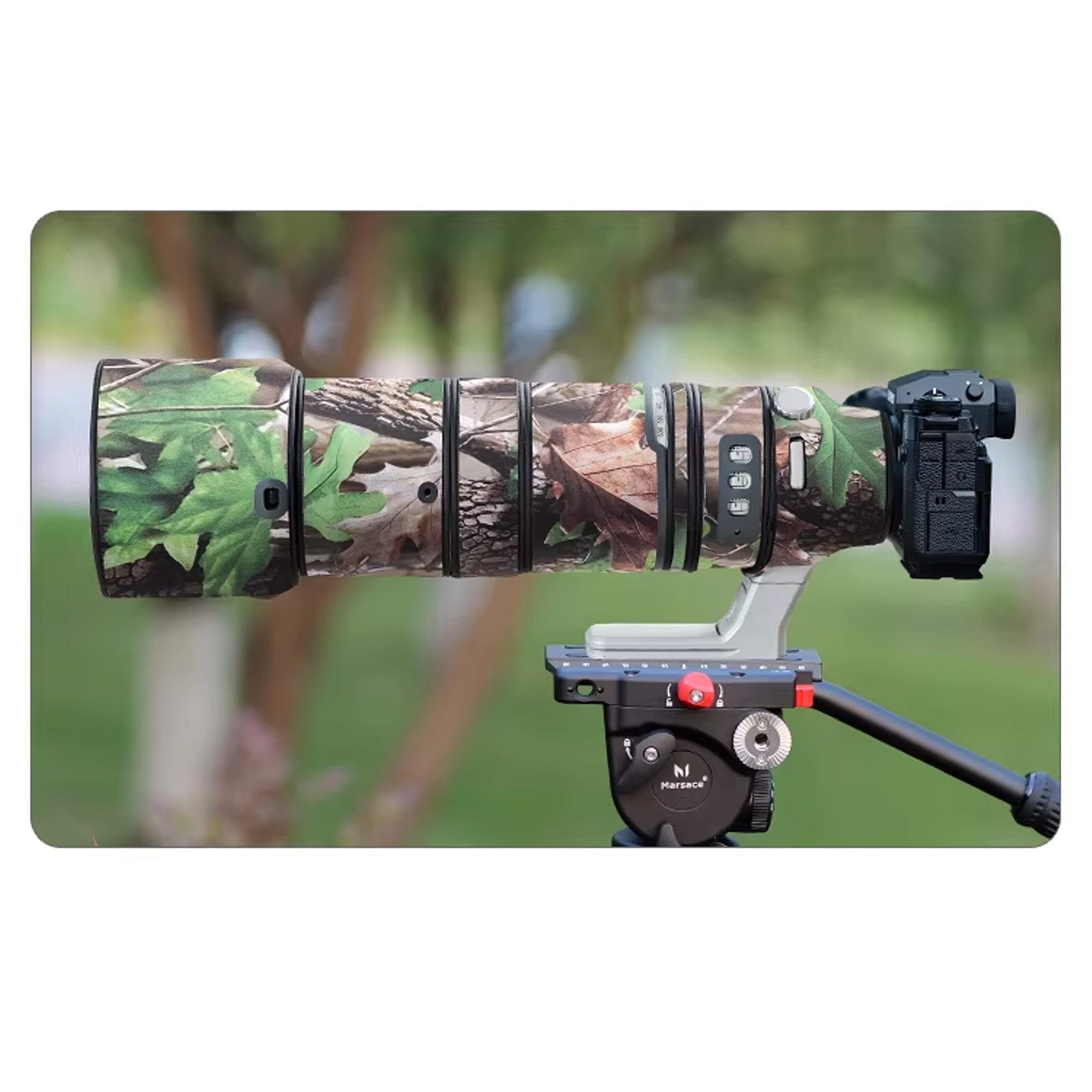 Lens Cover for Fujinon XF 150-600mm F/5.6-8 R LM OIS WR Camouflage Camera Lens Protection Sleeve Waterproof Rain Cover