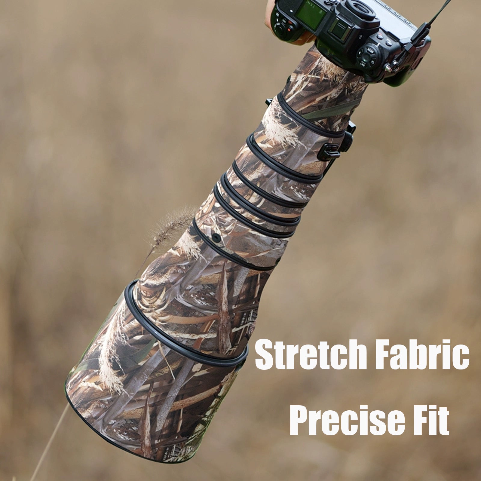 Lens Cover for Nikon Z 800mm F/6.3 VR S Camouflage Camera Lens Protection Sleeve Waterproof Rain Cover