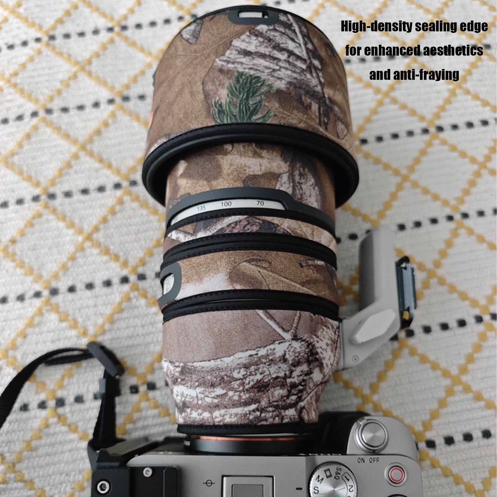 Lens Cover for Sony FE 70-200mm F/2.8 GM OSS II Camouflage Camera Lens Protection Sleeve Waterproof Rain Cover