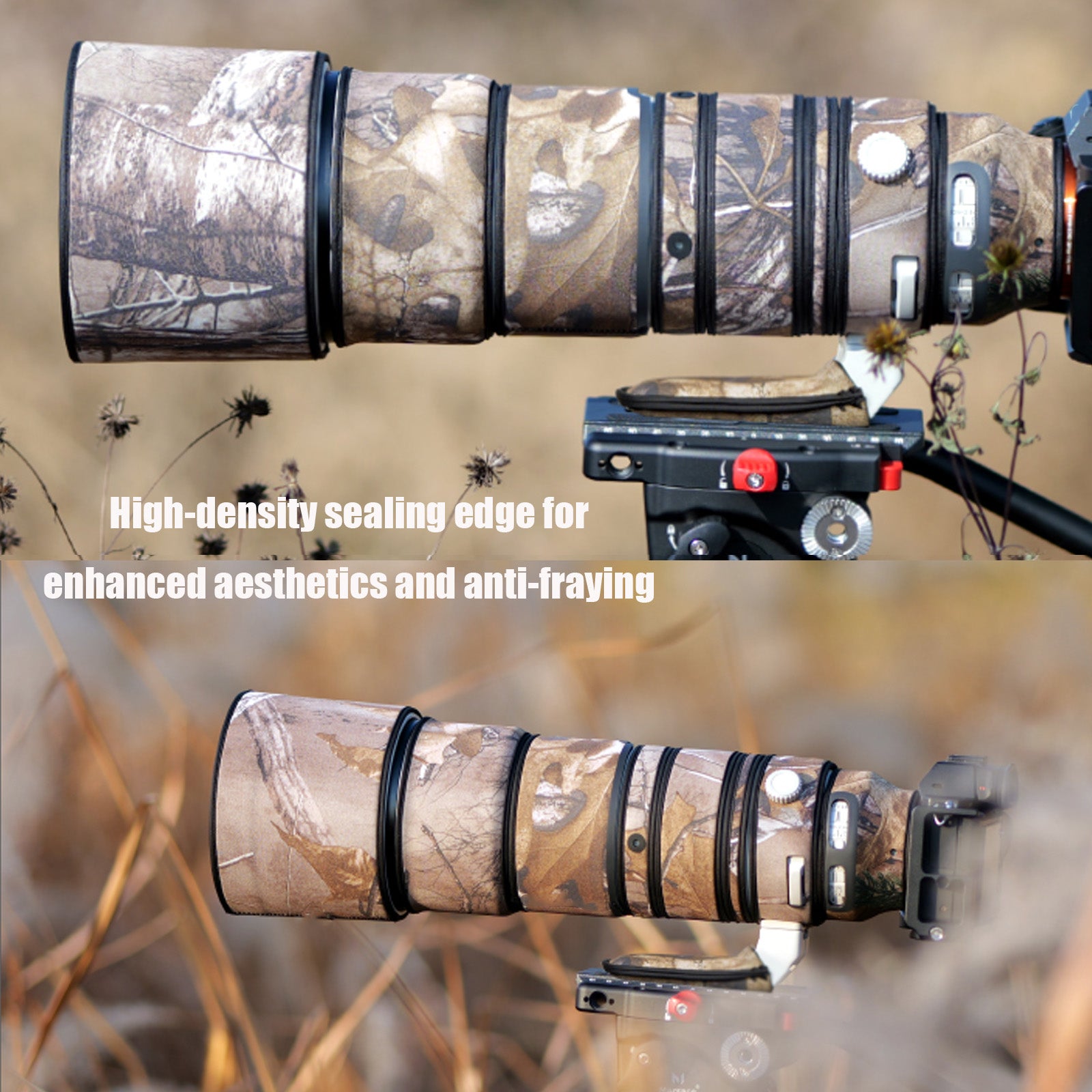 Lens Cover for Sony FE 200-600mm F/5.6-6.3 G OSS Camouflage Camera Lens Protection Sleeve Waterproof Rain Cover