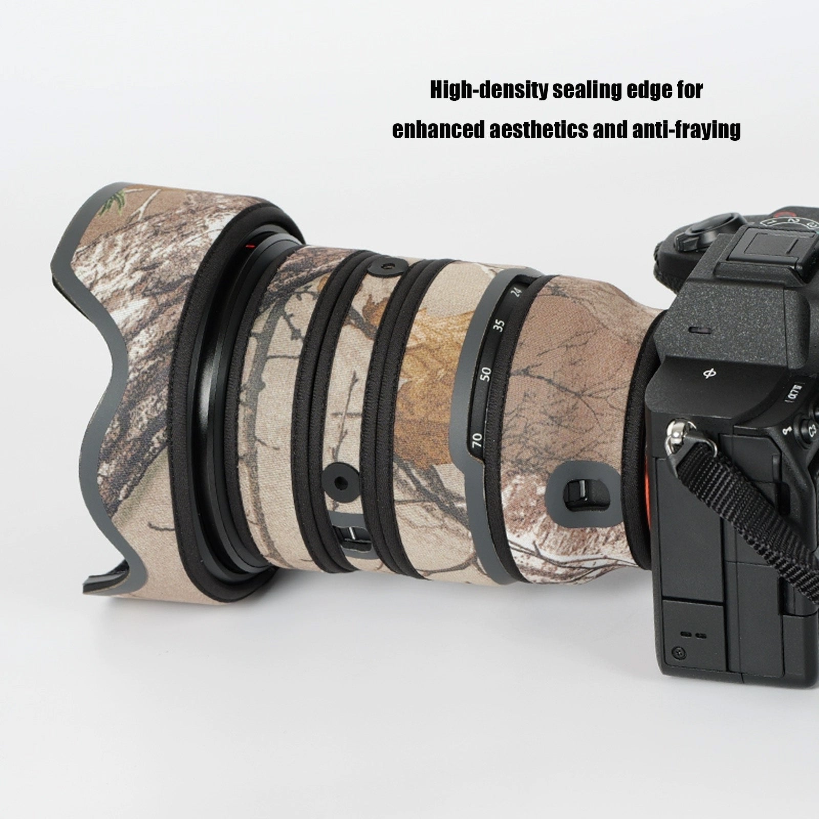 Lens Cover for Sony FE 24-70mm F/2.8 GM II Camouflage Camera Lens Protection Sleeve Waterproof Rain Cover