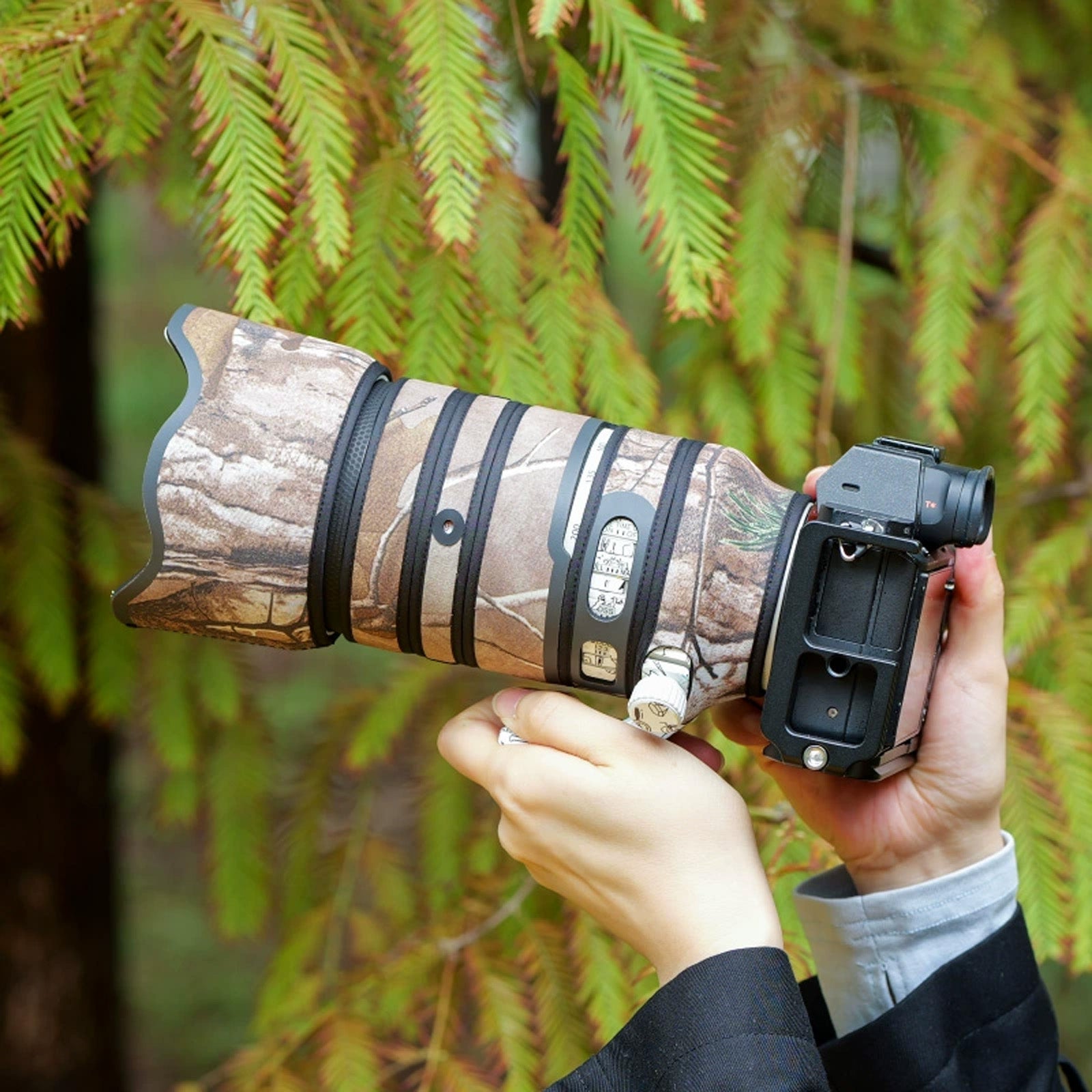 Lens Cover for Sony FE 70-200mm F/4 G OSS II Camouflage Camera Lens Protection Sleeve Waterproof Rain Cover