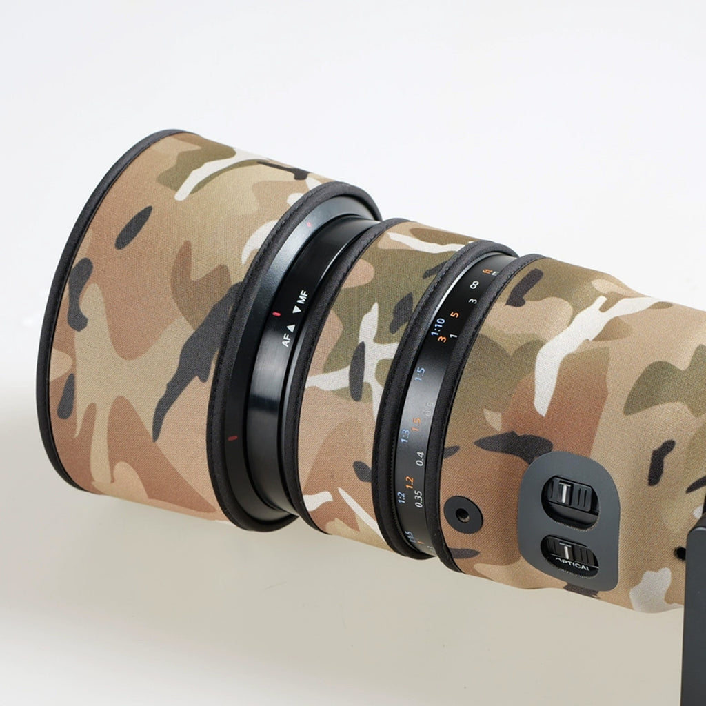 Lens Cover for Sony FE 90mm F/2.8 MACRO G OSS Camouflage Camera Lens Protection Sleeve Waterproof Rain Cover