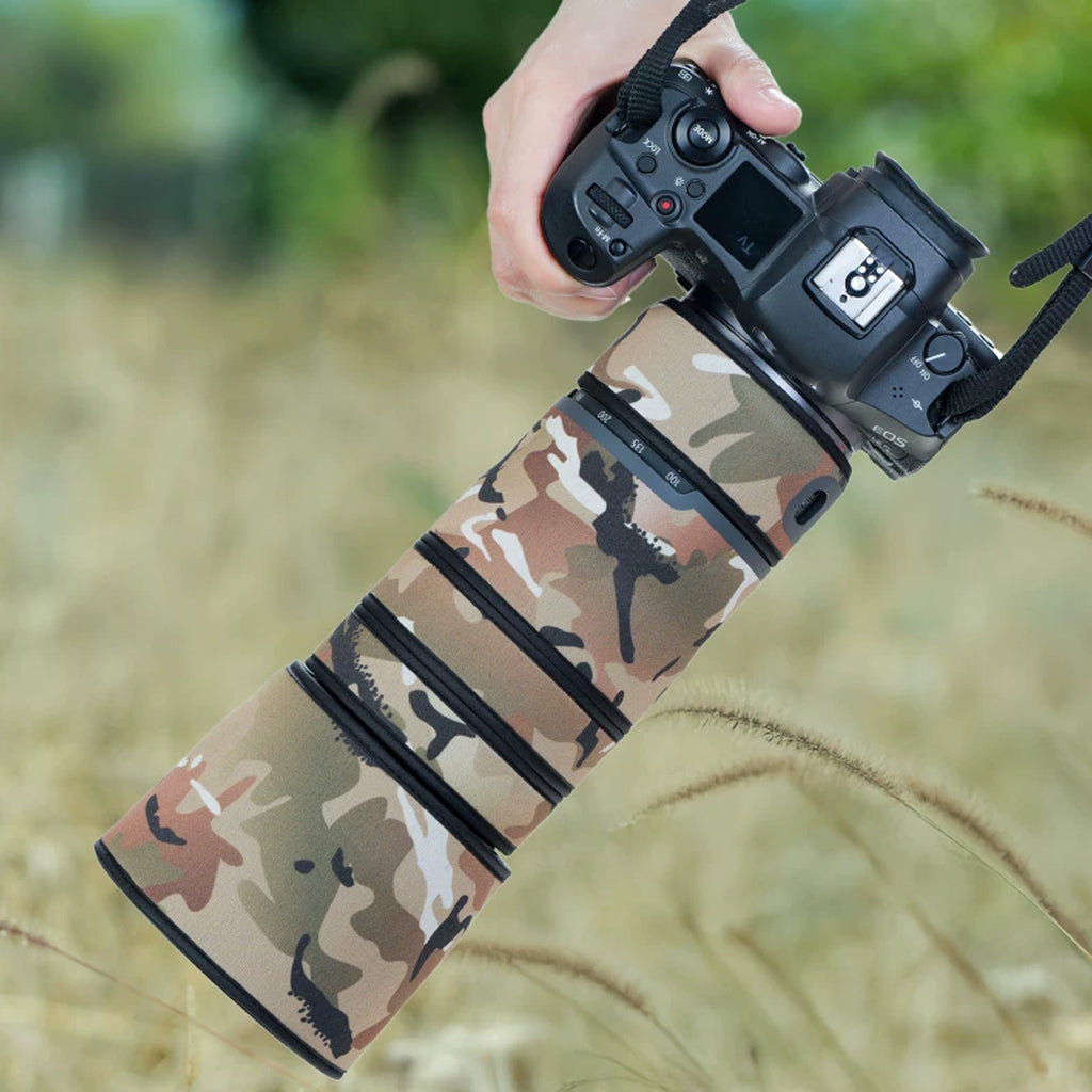Lens Cover for Canon RF 100-400mm F/5.6-8 L IS USM Camouflage Camera Lens Protection Sleeve Waterproof Rain Cover