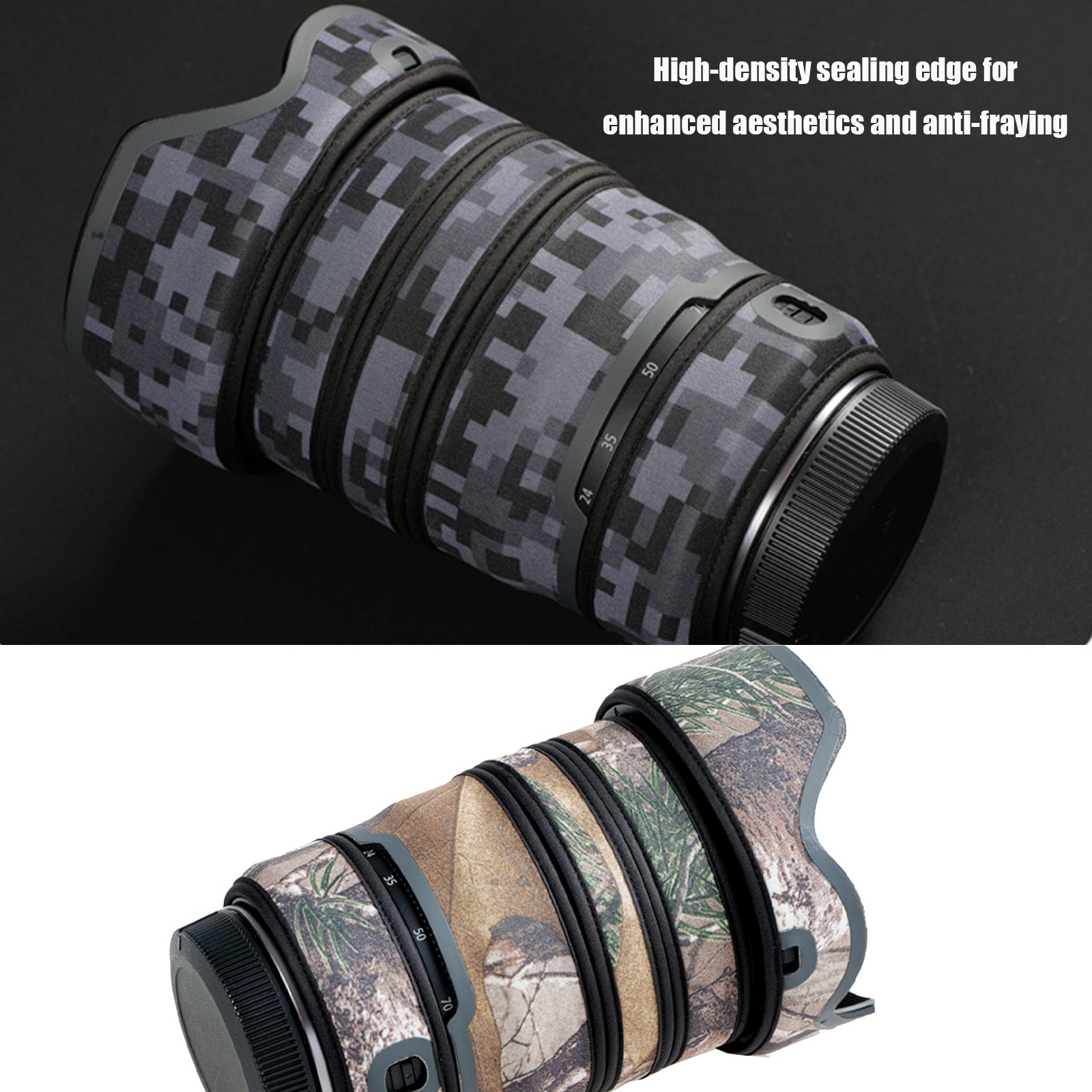 Lens Cover for Canon RF 24-70mm F/2.8 L IS USM Camouflage Camera Lens Protection Sleeve Waterproof Rain Cover